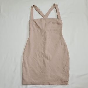 Lulus Mini Lined Dress in Beige Size L; Used